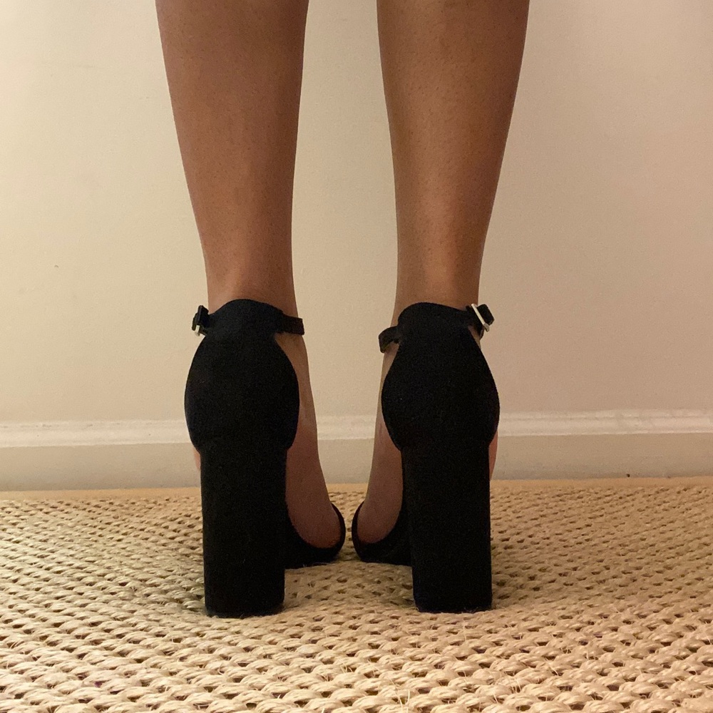 Black Sandal Strap Heel